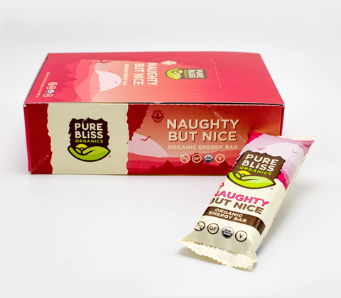 Organic Chocolate Peanut Butter Bars - Naughty But Nice (Case of 12)