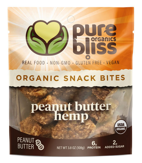 Organic Peanut Butter Hemp Snack Bites