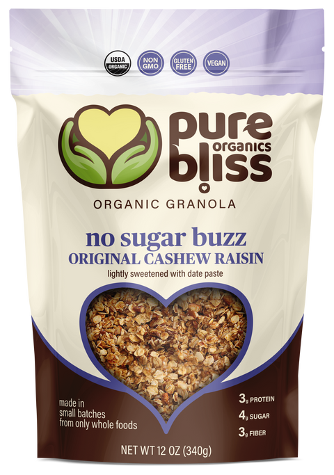 Organic No Sugar Buzz Granola - Original Cashew Raisin