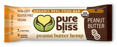 Organic Peanut Butter Hemp Bars (Case of 12)