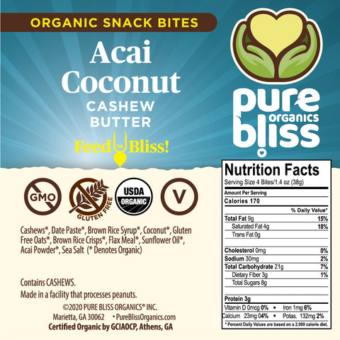 Organic Acai Coconut Snack Bites