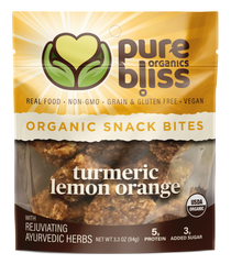 Organic Ayurvedic Herb Snack Bites - Turmeric Lemon Orange