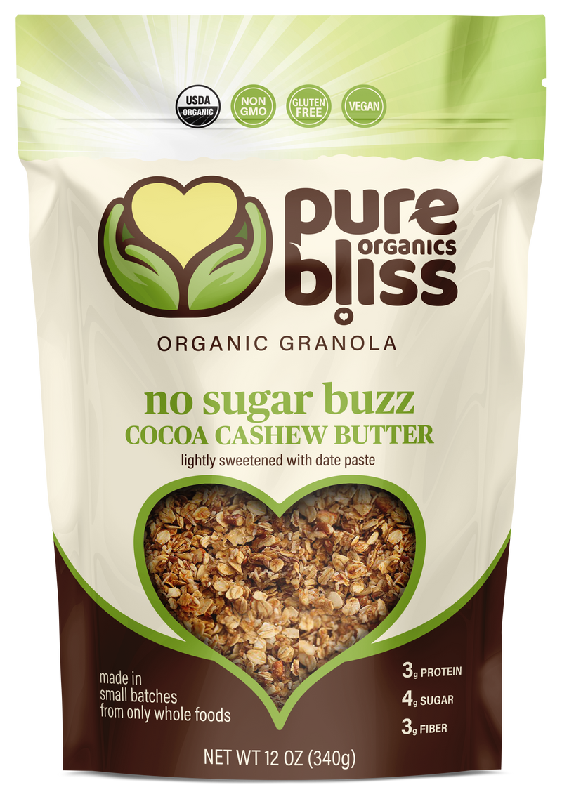 Organic No Sugar Buzz Granola - Cocoa Cashew Butter