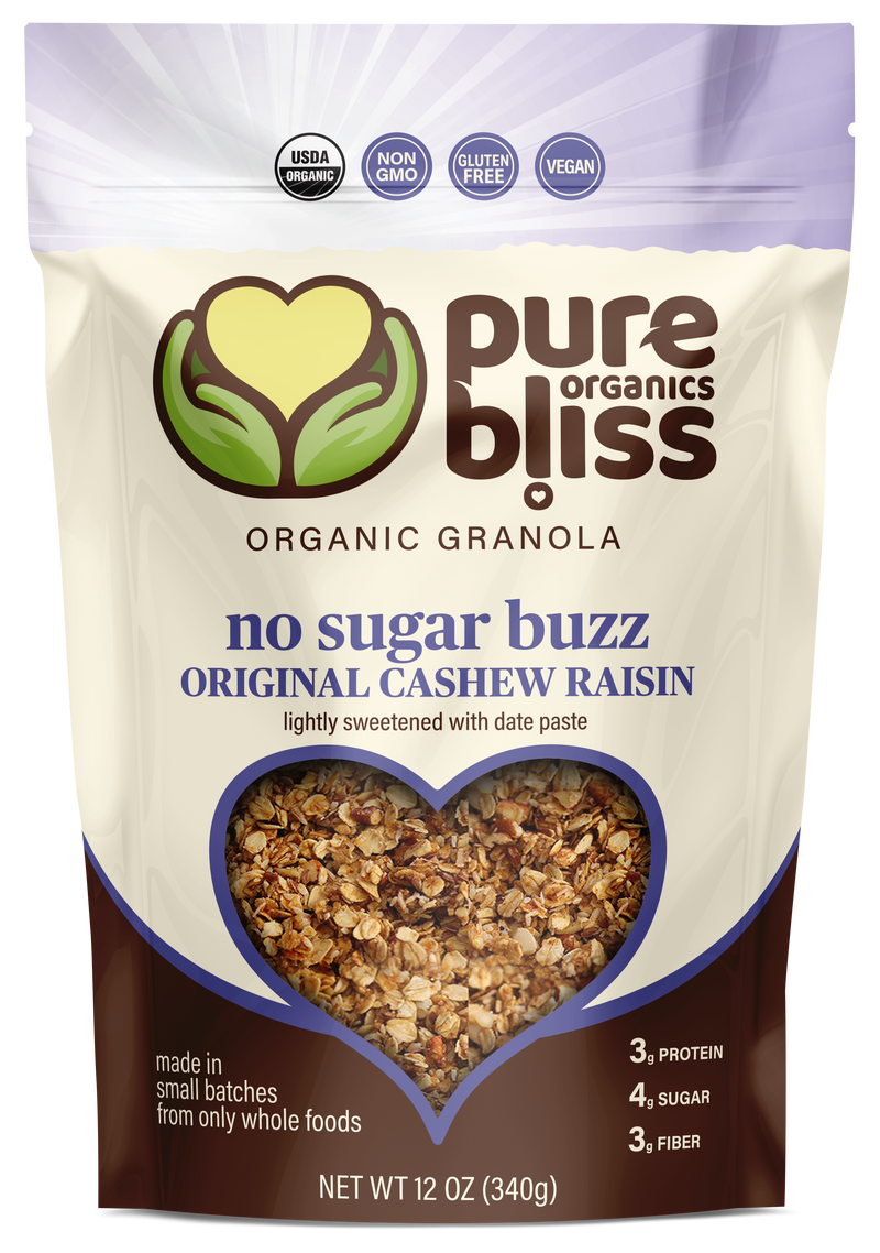Organic No Sugar Buzz Granola - Original Cashew Raisin
