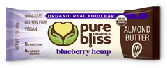 Organic Almond Butter Bars - Blueberry Hemp (Case of 12)