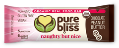 Organic Chocolate Peanut Butter Bars - Naughty But Nice (Case of 12)