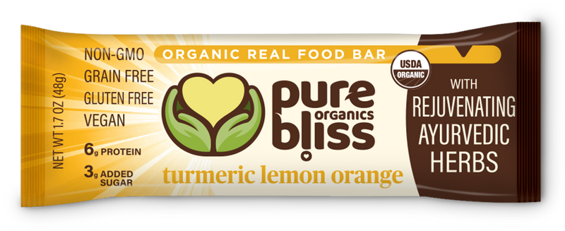 Organic Ayurvedic Herb Bars - Turmeric Lemon Orange (Case of 12)