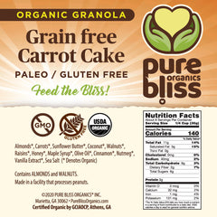 Organic Grain-Free Granola - Carrot Cake