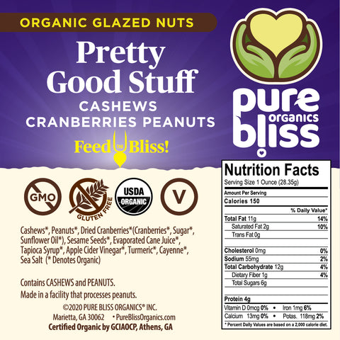 Organic Pretty Good Stuff (Glazed Cranberry and Cashew mix)